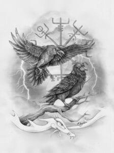 Hugin y Munin, los cuervos de Odín